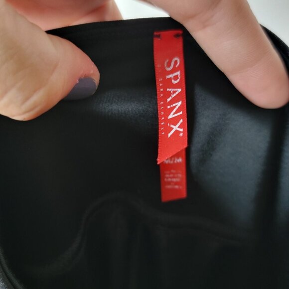 Spanx Medium‎ Black Faux Leather Women's Leggings Pants Shapewear M - Picture 5 of 5